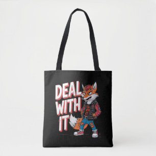 Ein Cartoon-Fuchs im Harajuku-Stil Tasche