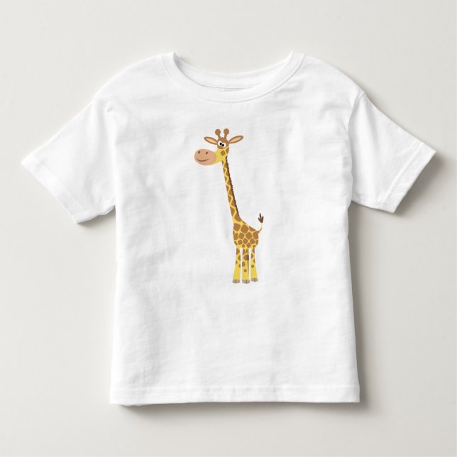 Ein Cartoon Giraffe Kinder T - Shirt (Vorderseite)