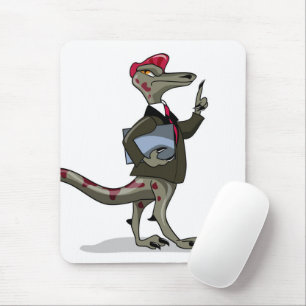 Ein Cartoon Iguanodon Clerk. Mousepad