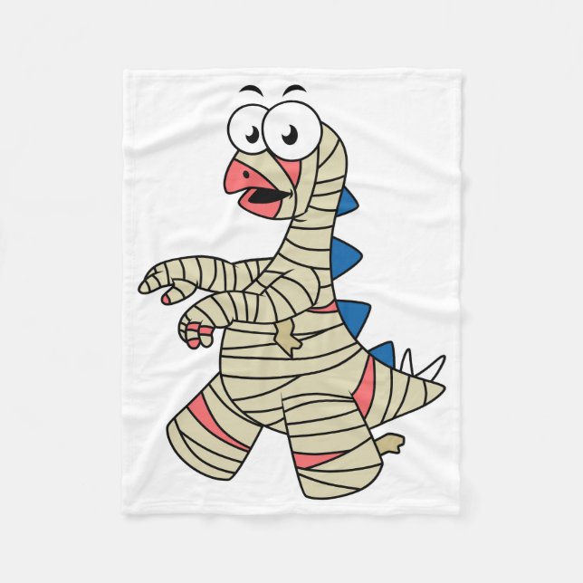 Ein Cartoon Stegosaurus verkleidete sich als Mama. Fleecedecke (Vorderseite)