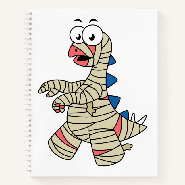 Ein Cartoon Stegosaurus verkleidete sich als Mama. Notizbuch (Vorderseite)