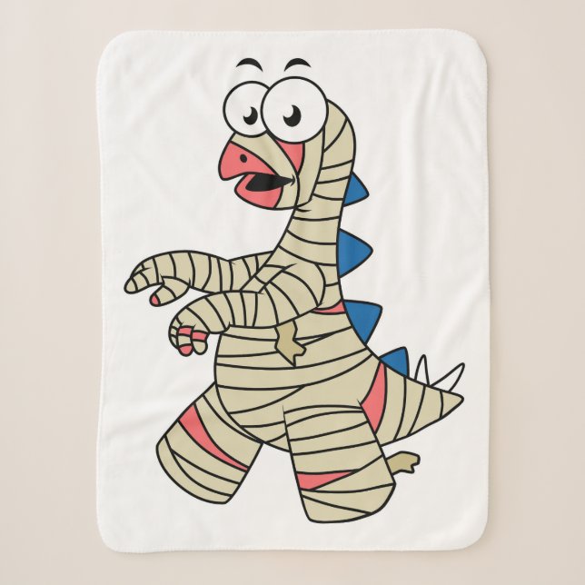 Ein Cartoon Stegosaurus verkleidete sich als Mama. Sherpadecke (Vorderseite)