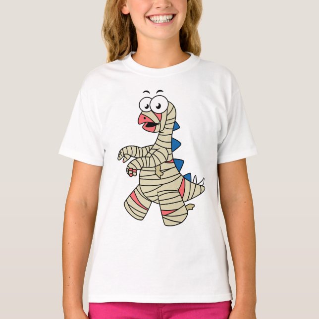 Ein Cartoon Stegosaurus verkleidete sich als Mama. T-Shirt (Vorderseite)
