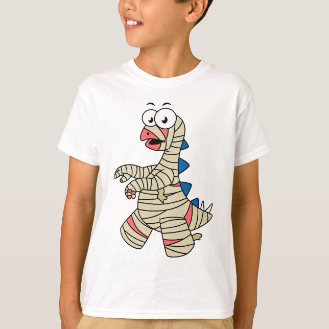 Ein Cartoon Stegosaurus verkleidete sich als Mama. T-Shirt (Vorderseite)