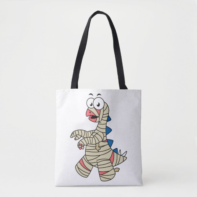 Ein Cartoon Stegosaurus verkleidete sich als Mama. Tasche (Vorderseite)