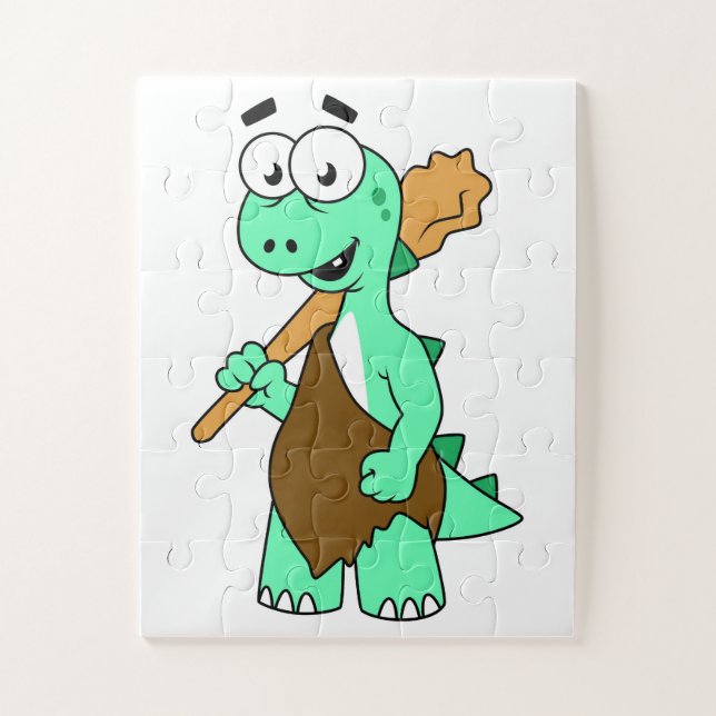 Ein Cartoon Tyrannosaurus Rex Caveman. (Vertikal)