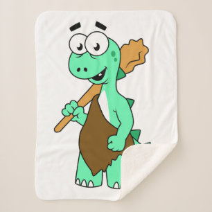 Ein Cartoon Tyrannosaurus Rex Caveman. Sherpadecke