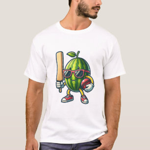 Ein Cartoon Wassermelone, der Charakter spielt T-Shirt