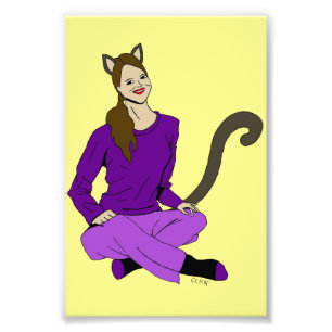 ein Catgirl Fotodruck