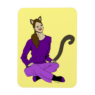 ein Catgirl Magnet