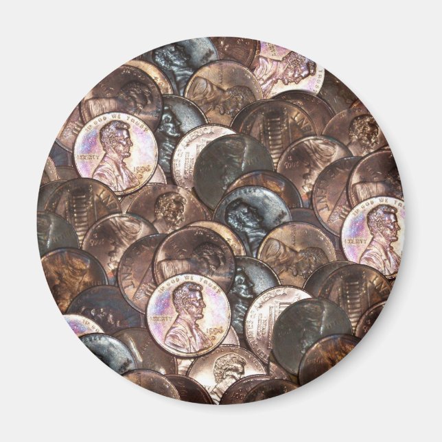 Ein Cent Penny Spread Hintergrund Magnet (Vorne)