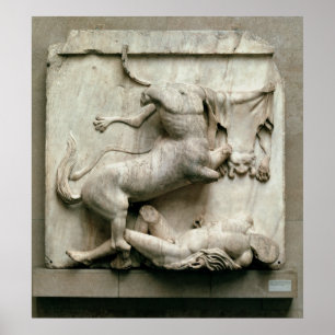 Ein Centaur, der über einen Lapith triumphiert Poster