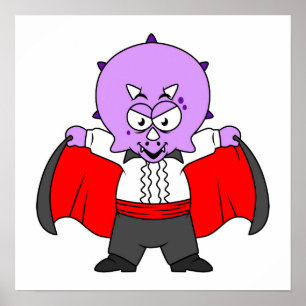 Ein Ceratops Dinosaurier verkleidete sich als Graf Poster