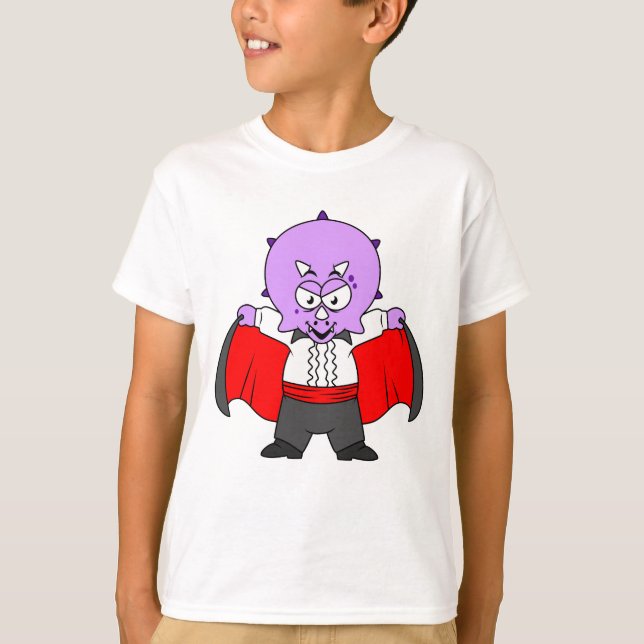 Ein Ceratops Dinosaurier verkleidete sich als Graf T-Shirt (Vorderseite)