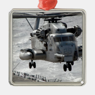 Ein CH-53E Superstallionshubschrauber Silbernes Ornament