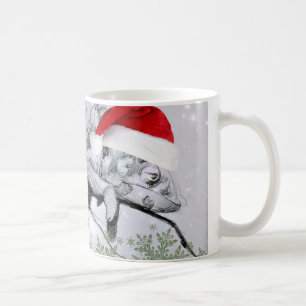 Ein Chamäleon-Weihnachtswickelrock Kaffeetasse
