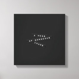 Ein Chaos, das die Leinwand der Labels mit einem h
