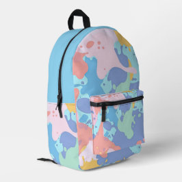 Ein chaotisches Farbmuster Bedruckter Rucksack