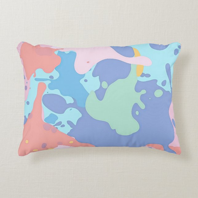 Ein chaotisches Farbmuster Dekokissen (Vorderseite)