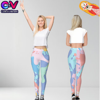 Ein chaotisches Farbmuster Leggings