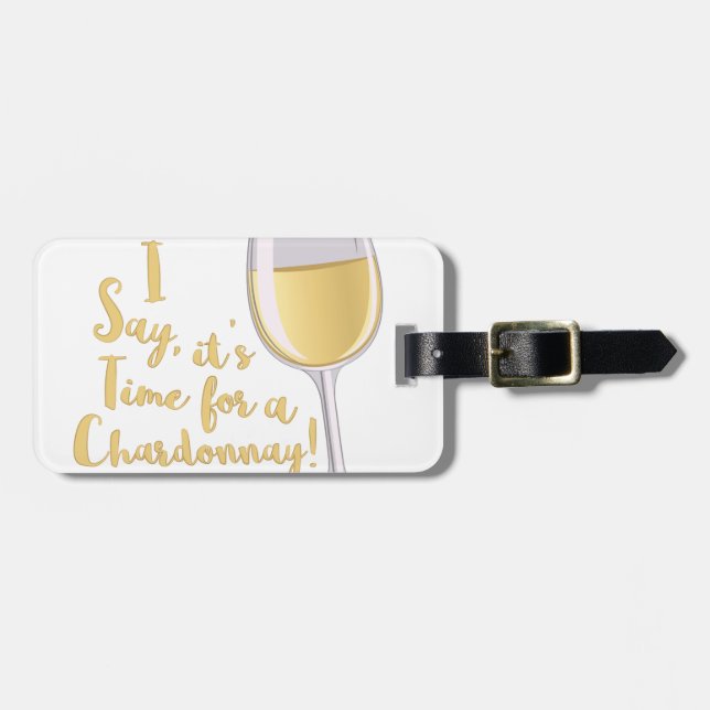 Ein Chardonnay Gepäckanhänger (Vorderseite horizontal)