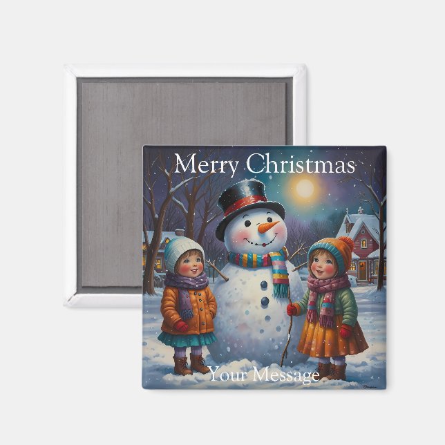 Ein charmanter Weihnachtskonzert Kühlschrankmagnet (Vorderseite/Rückseite)
