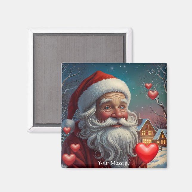 Ein charmantes Weihnachtsthema Magnet (Vorderseite/Rückseite)