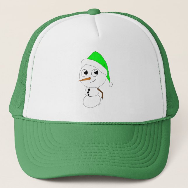 ein Chibi-Schneemann   Truckerkappe (Vorderseite)