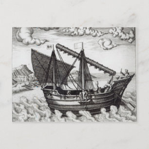 Ein chinesischer Junk Postkarte