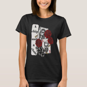 Ein Chip und ein Poker mit Stühlen spielen Texas H T-Shirt