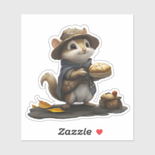 Ein Chipmunk vom alten Block Aufkleber