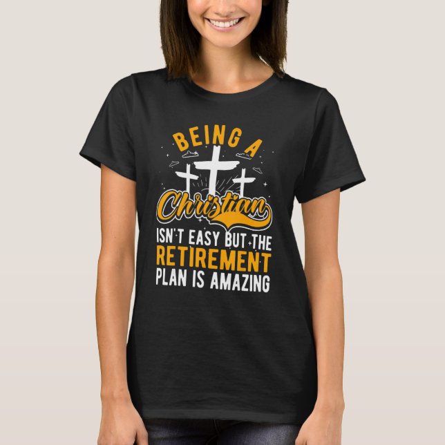 Ein Christliches ist nicht leicht, Jesus Christus  T-Shirt (Vorderseite)