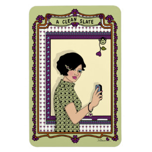 Ein "Clean Slate_A_4x6"-Kühlschrank-Magnet Magnet