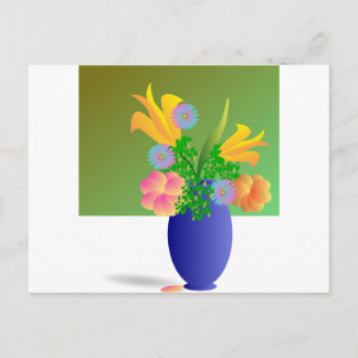 Ein Clipart Blume Bouquet Postkarte