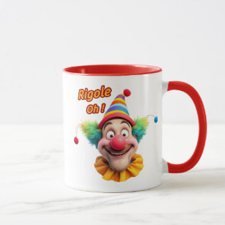 Ein Clown und ein Wortspiel. Tasse