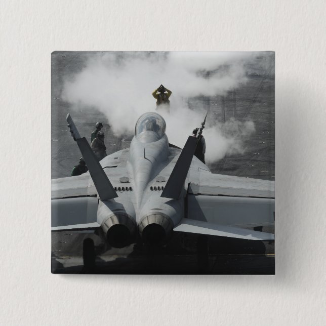 Ein Cockpit signalisiert eine F/A-18F Button (Vorderseite)