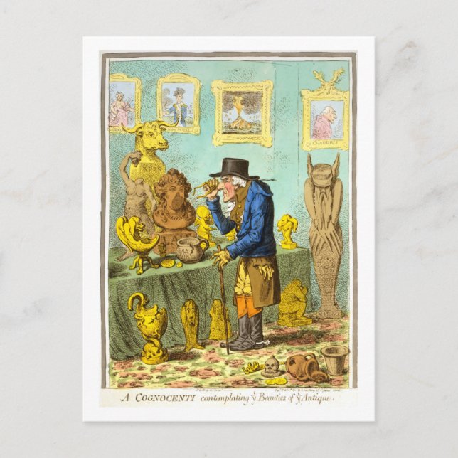 Ein Cognocenti, der darüber nachdenkt Postkarte (Vorderseite)