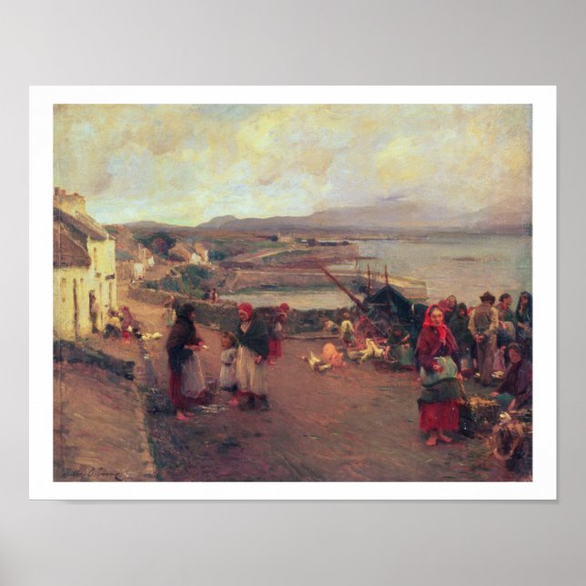 Ein Connemara-Dorf - Der Weg zum Hafen, 1898 Poster (Vorne)