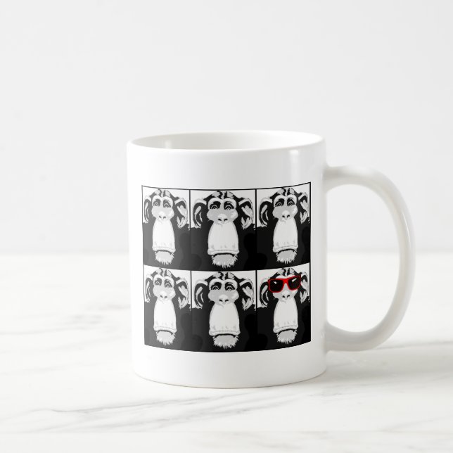 Ein Cooler Affe Lustiger Becher Kaffeetasse (Rechts)