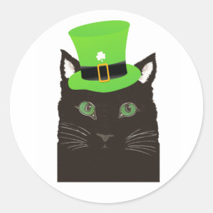 Ein cooler Kater mit einem grünen Hut Aufkleber