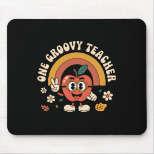 Ein cooler Lehrer Retro Apple Zurück zur Schule Mousepad
