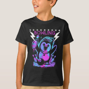 Ein Cooler Pinguin-Bowling mit Blitzschlag T-Shirt