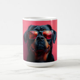 Ein cooler Rottweiler mit Sonnenbrille Kaffeetasse