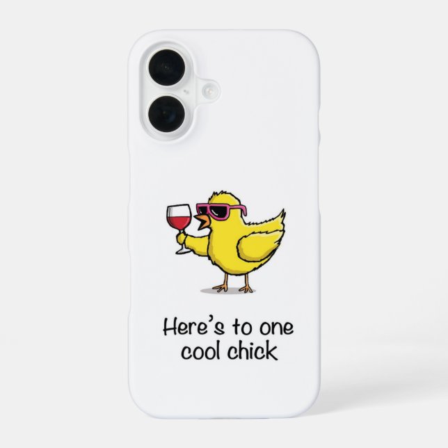 Ein cooler Vogel iPhone 16 Hülle (Rückseite)