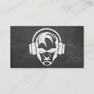 Ein cooles DJ und ein Produzent stellen Visitenkarte