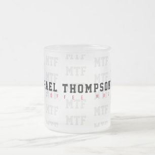 ein cooles mit Monogramm, Name + Initialen, Mattglastasse