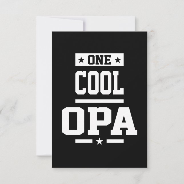 Ein Cooles Opa-T - Shirt-Geschenk RSVP Karte (Vorderseite)