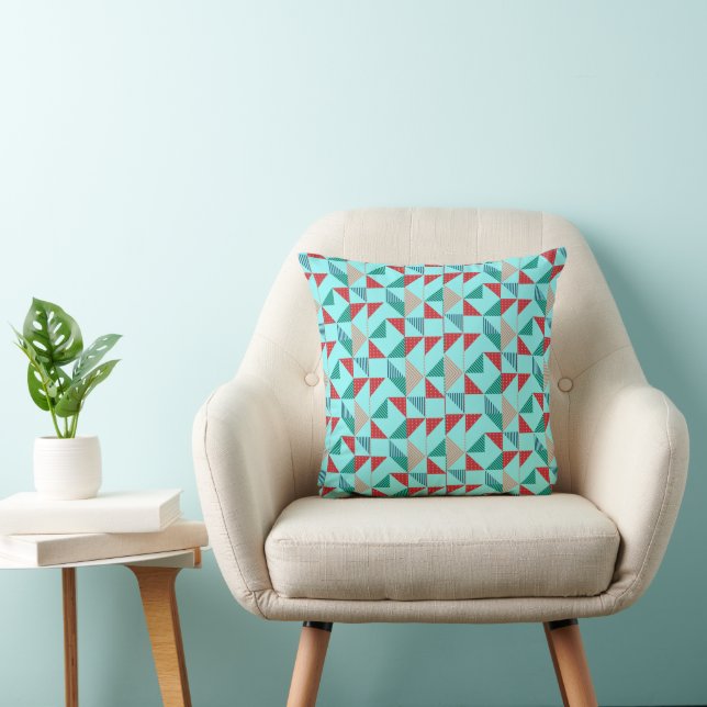 Ein cooles Retro-Muster-Design Kissen (Stuhl )