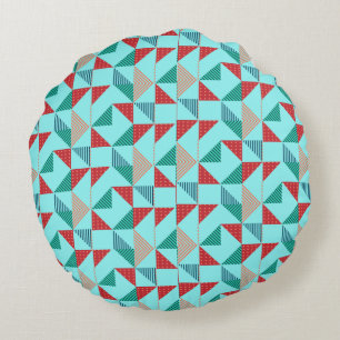 Ein cooles Retro-Muster-Design Rundes Kissen