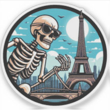 Ein cooles Skelett in Paris